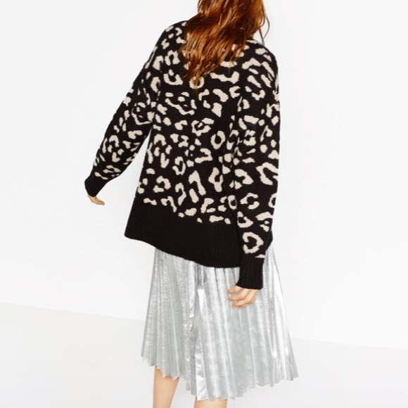 Zara Sweaters - Leopard jacquard sweater